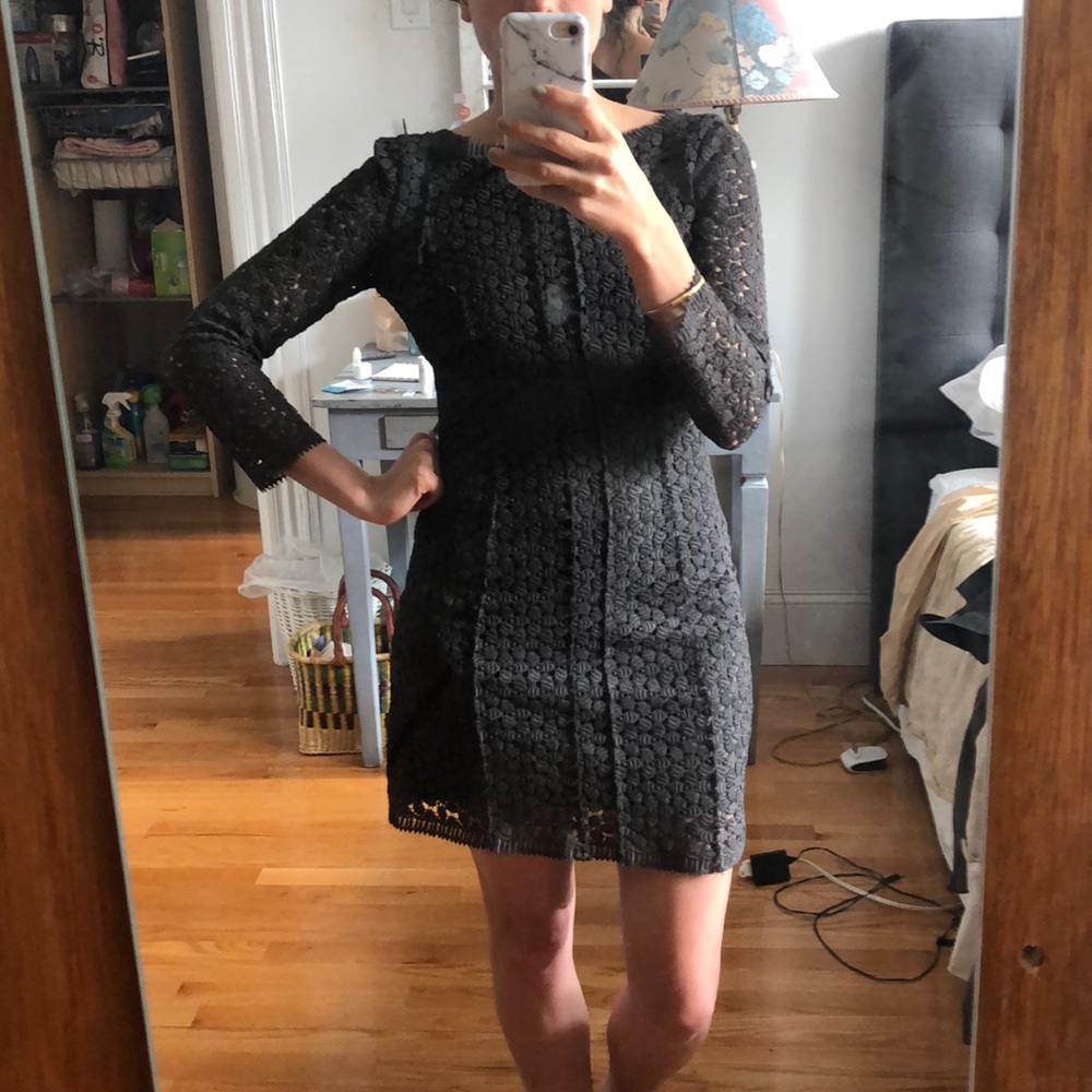 Dark gray DVF cocktail dress